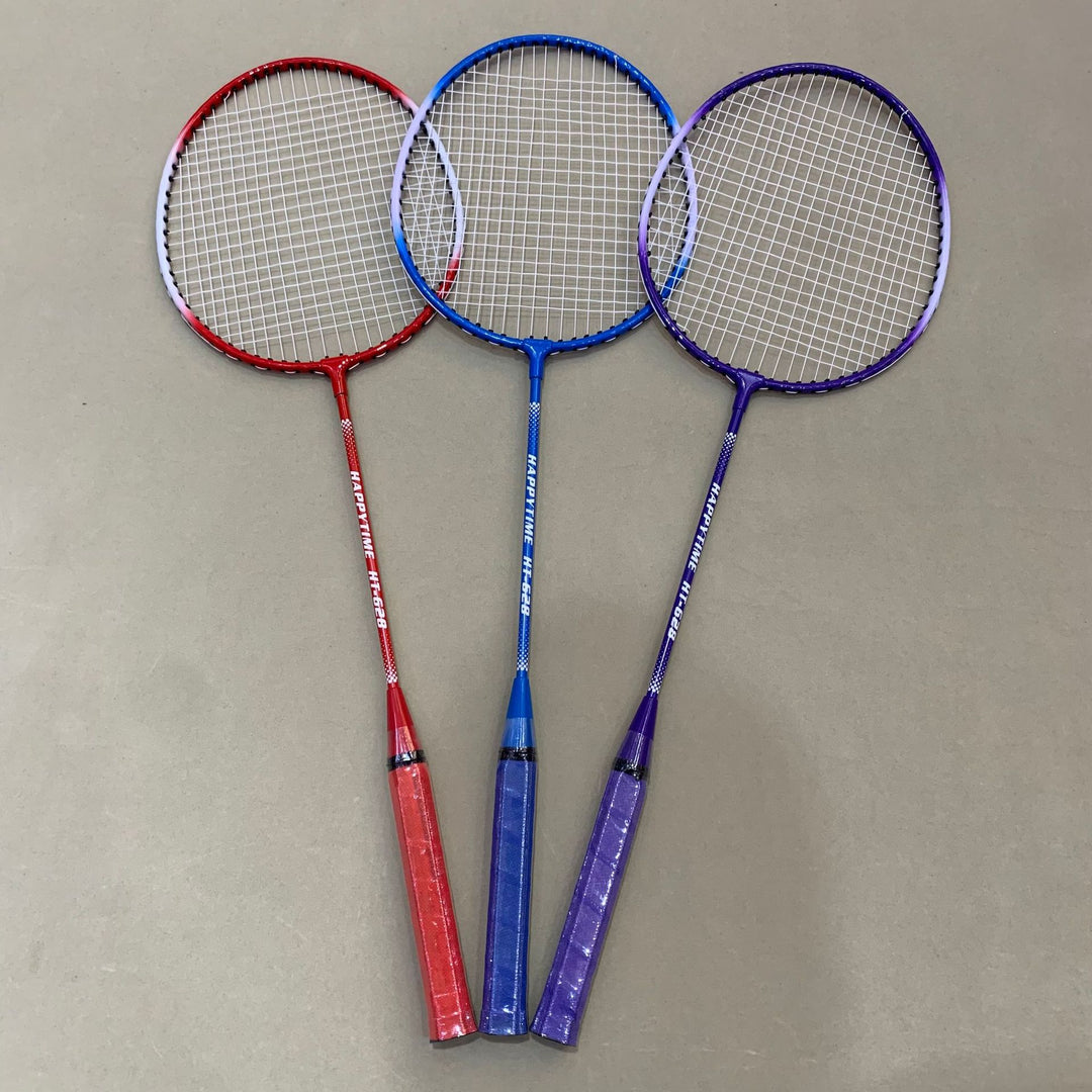 Badminton racket-set med flerfargede racketer og beskyttelsesdeksel Skanto