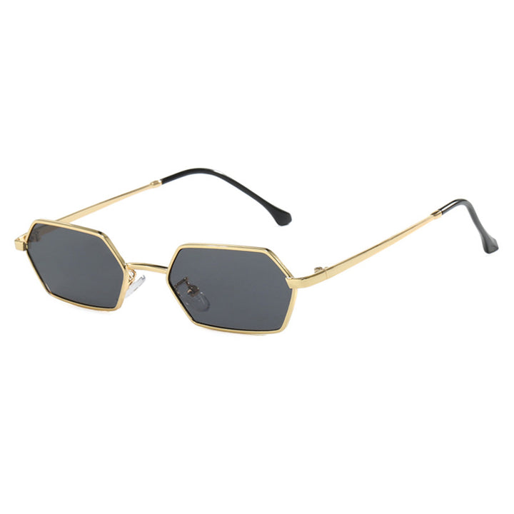 Women's hexagonal sunglasses with elegant metal frame and UV protection Skanto