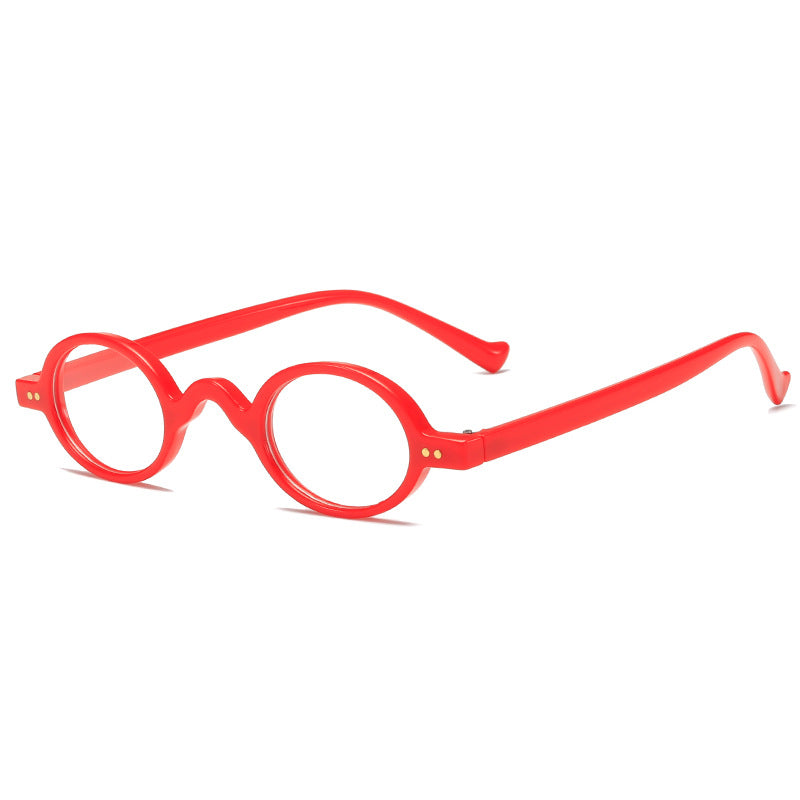 Dame rund solbrille i retrostil Skanto