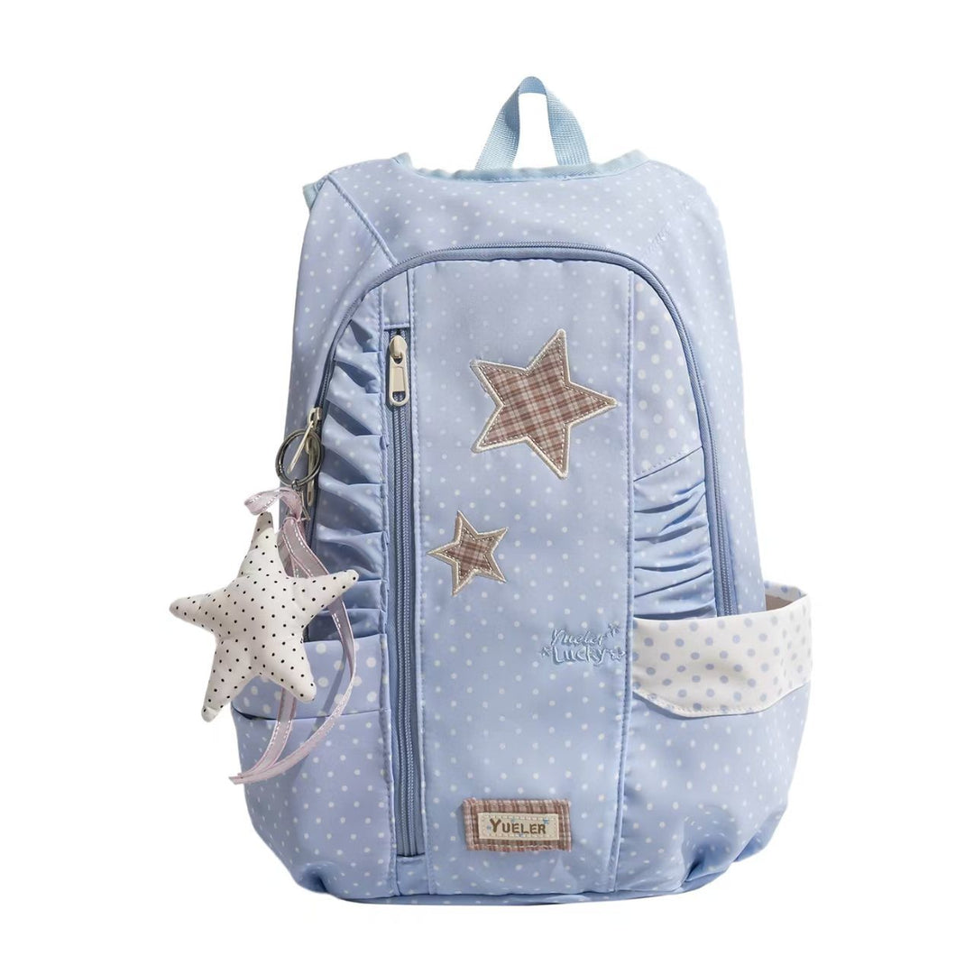 Star-Appliqué Lettvekts Ryggsekk Skanto