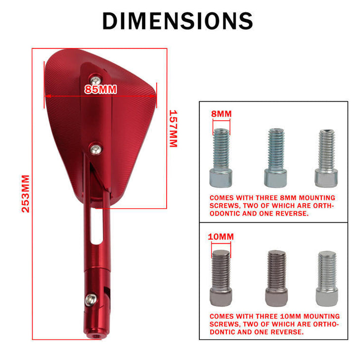 Adjustable Sport Motorcycle Mirrors Rearview Skanto