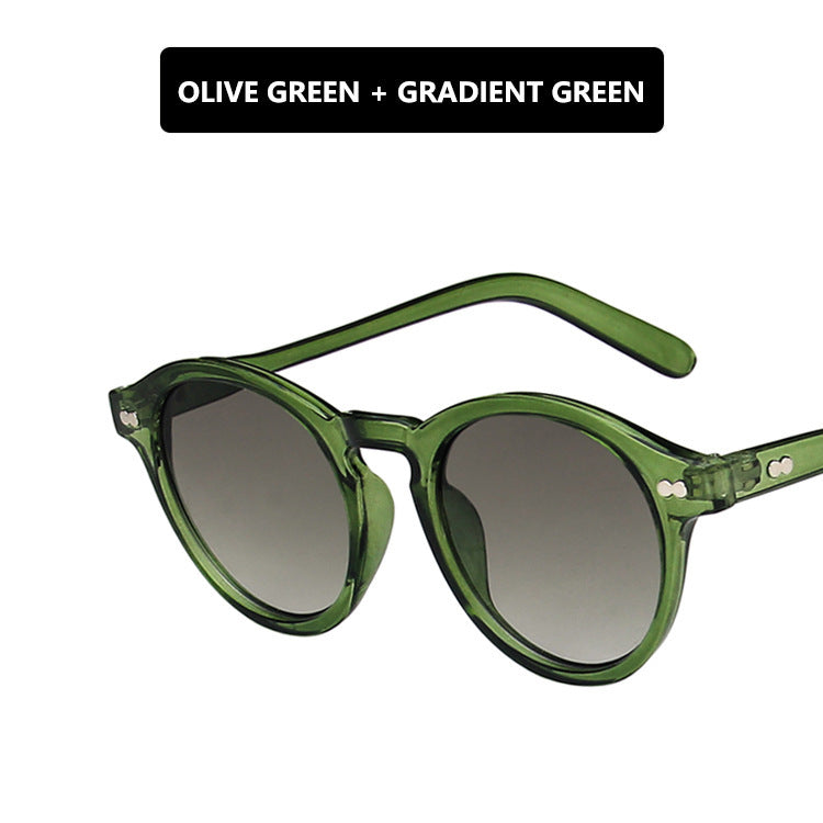 Women's extravagant round sunglasses with lightweight frame structure and polarized lenses Skanto
