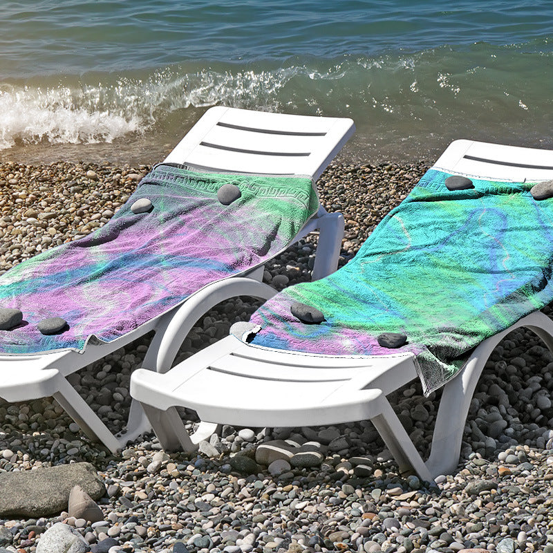 Strandhåndkle i hudvennlig mikrofiber med kreativ mønstermiks Skanto