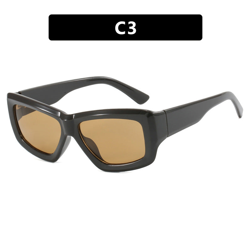 Women's trendy square sunglasses with transparent frame and comfortable lenses Skanto