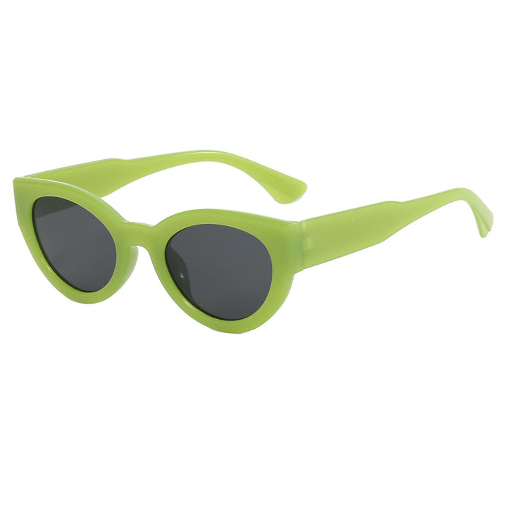Dame moteriktig firkantet solbrille med speilende glass Skanto