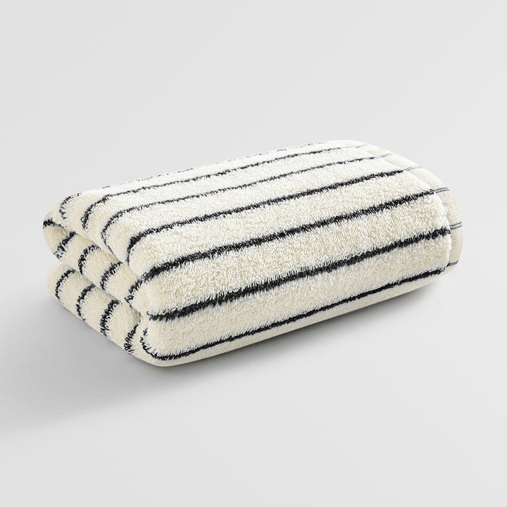 Dame bomull badehåndkle med stripemønster Skanto
