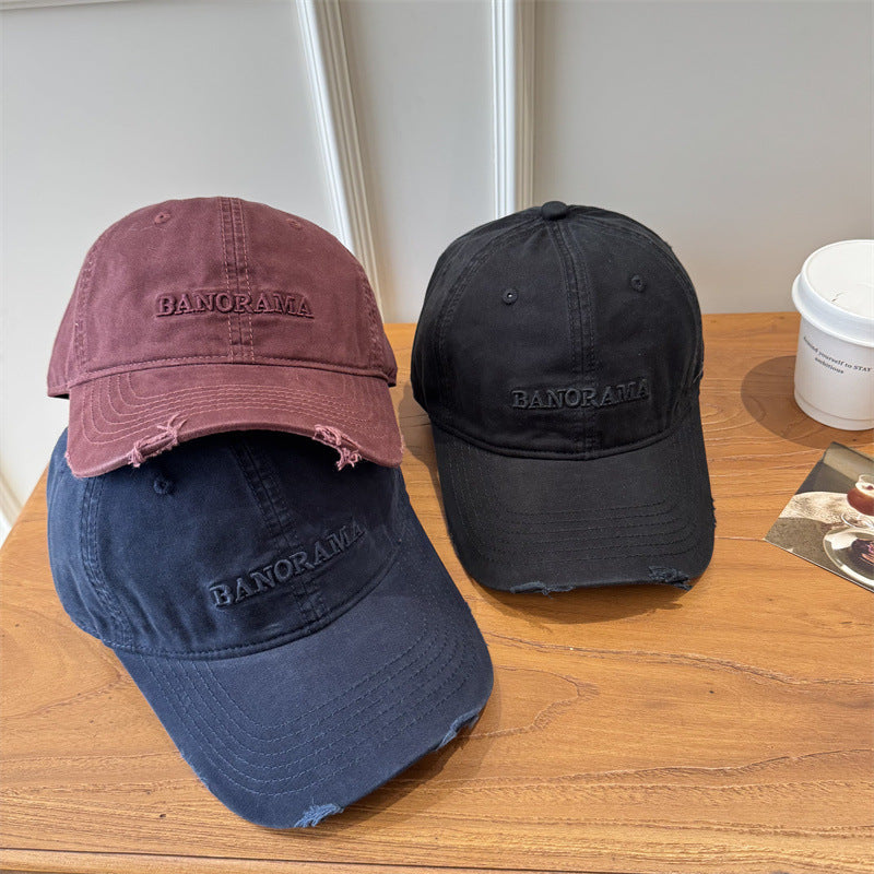 Menns Slittet Stoff Baseball Caps Skanto