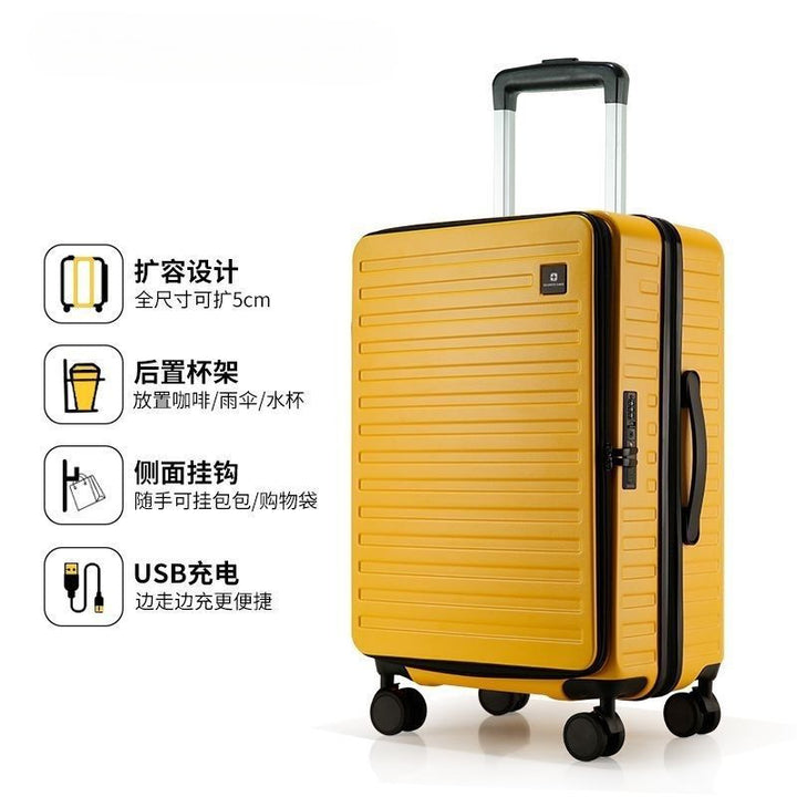 Hardshell Trolley Med Integrert Usb-Ladestasjon Og Utvidbar Lagring Skanto