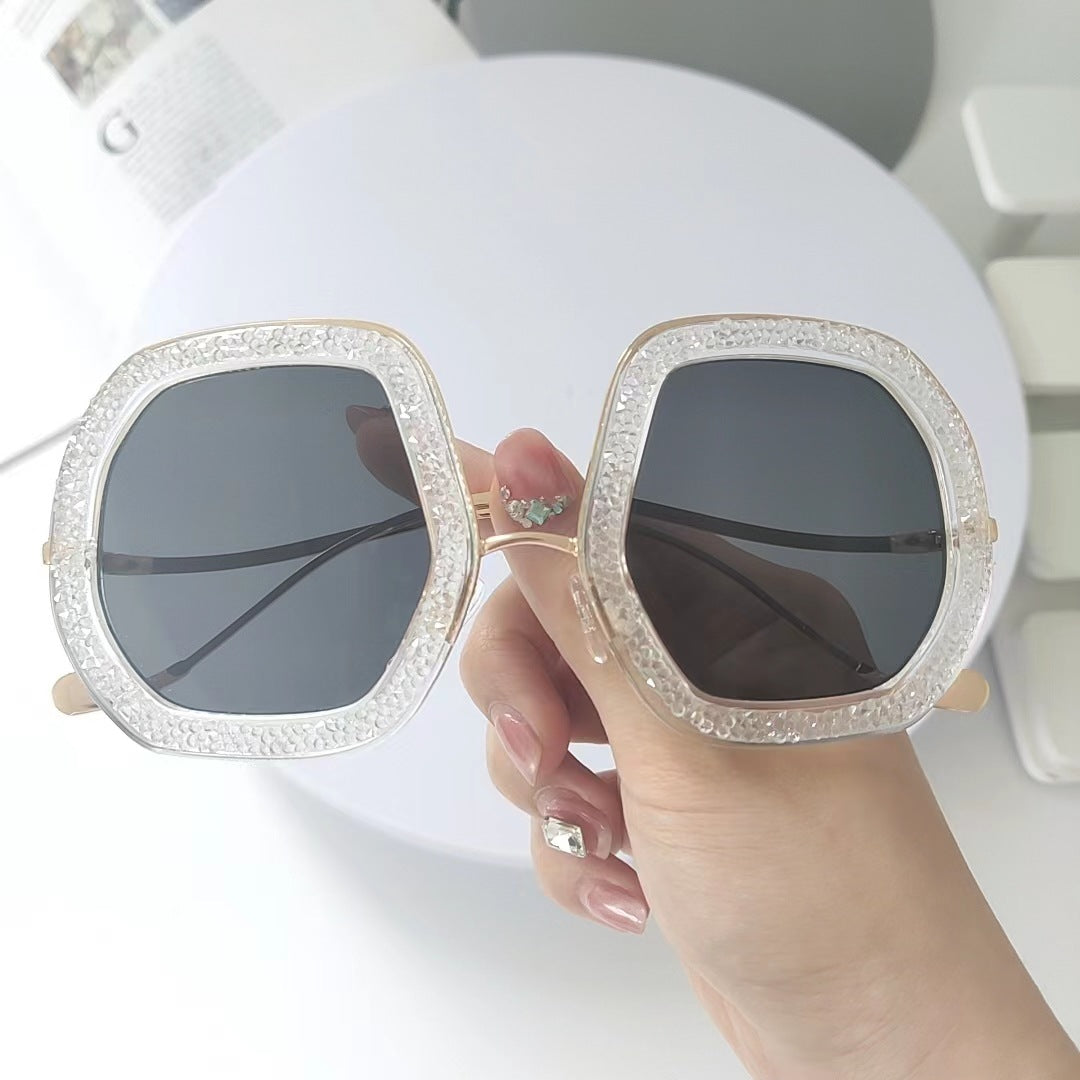 Damer ekstravagant solbrille med glitrende ramme Skanto