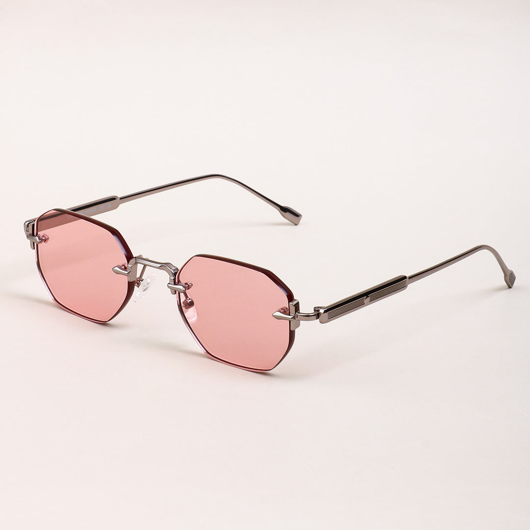 Dame solbrille med elegant åttkantet ramme og komfortable nesepads Skanto