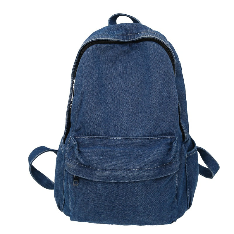 Klassisk Denim Skole Ryggsekk