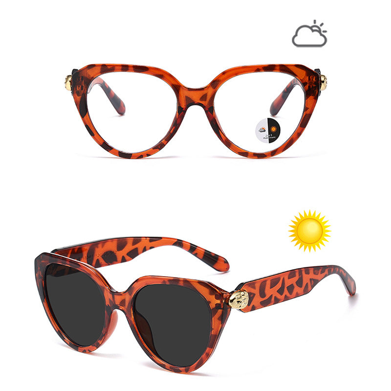 Women's Cat-Eye Sunglasses with Golden Details and Protective UV Filter Skanto