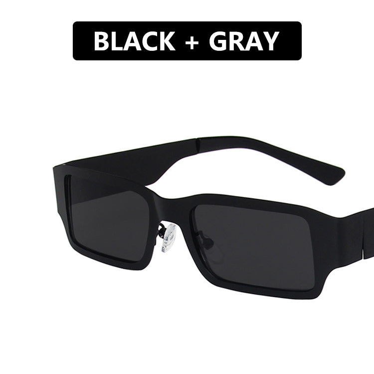 Women's geometric sunglasses with protective UV filter and robust metal frame Skanto