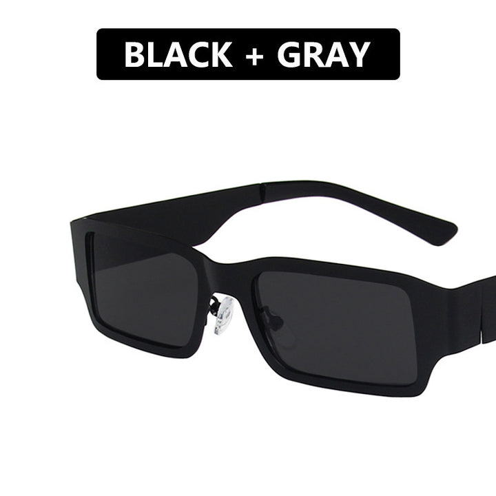 Women's geometric sunglasses with protective UV filter and robust metal frame Skanto