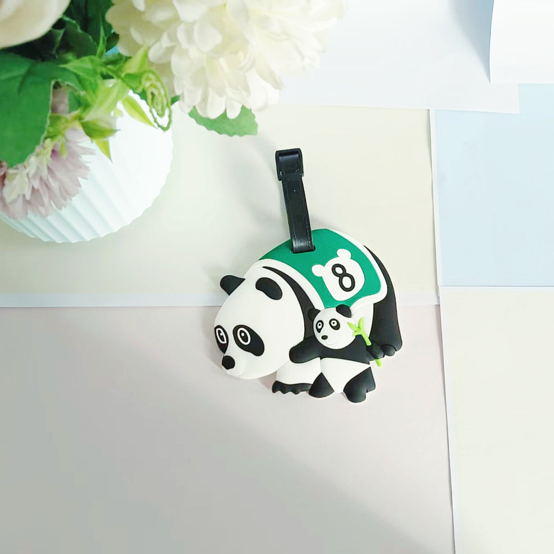 Unisex bagasjelapp i søtt pandadesign Skanto