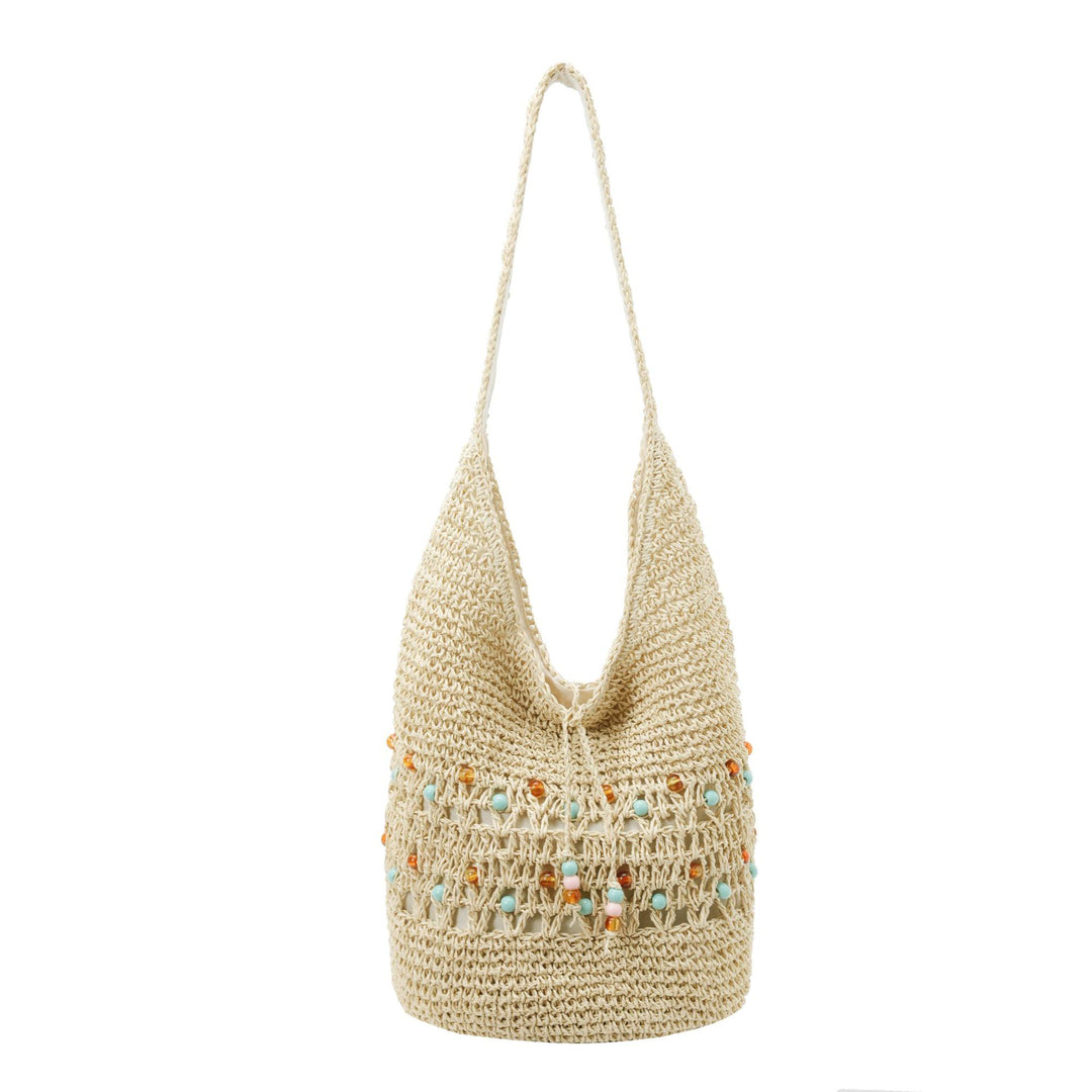 Håndlaget makramé tote bag Skanto