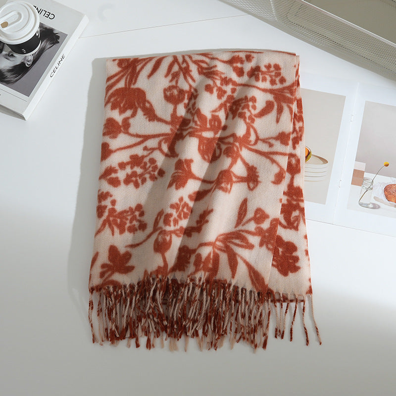 Dame Floral mønsteret skjerf Skanto