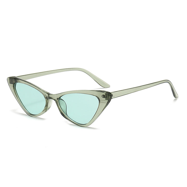 Dame stilige Cat-Eye solbriller med glanset plastramme Skanto
