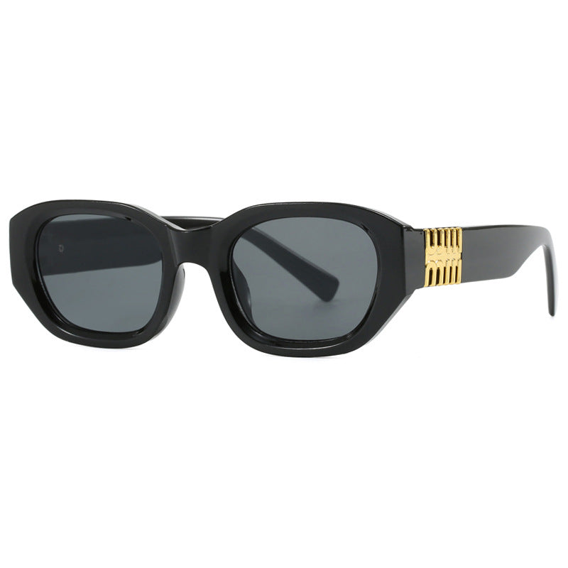 Women's fashionable sunglasses with unique geometric design and elegant accents Skanto