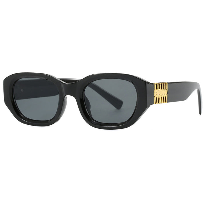 Women's fashionable sunglasses with unique geometric design and elegant accents Skanto