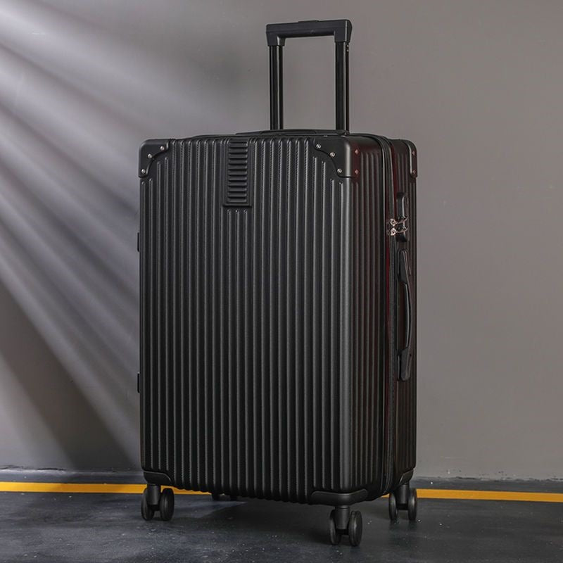 Hardsided suitcase with 360-degree rolling system and integrated safety feature Skanto