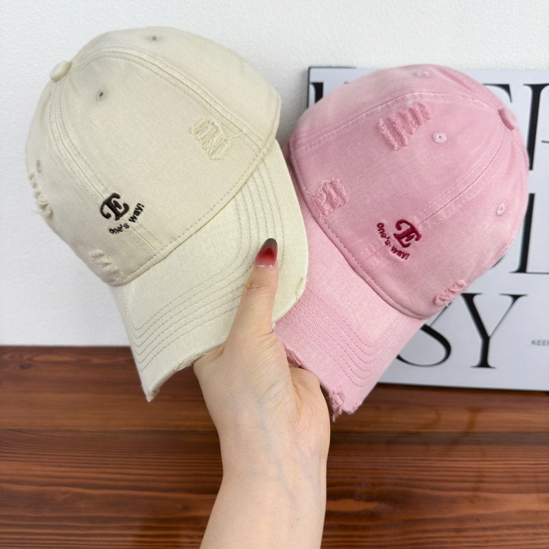 Unisex Slittet Denim Caps Skanto