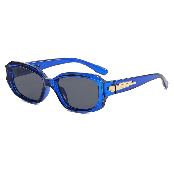 Dame moteriktig oversized solbrille med unik ramme Skanto