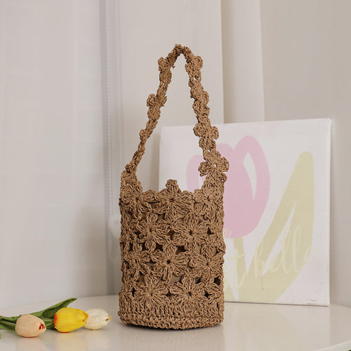 Handmade macrame bag in floral design Skanto