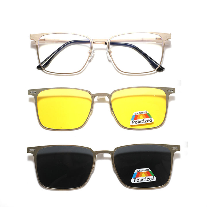 Dame fashionable solbrille med utskiftbare polariserende linser Skanto