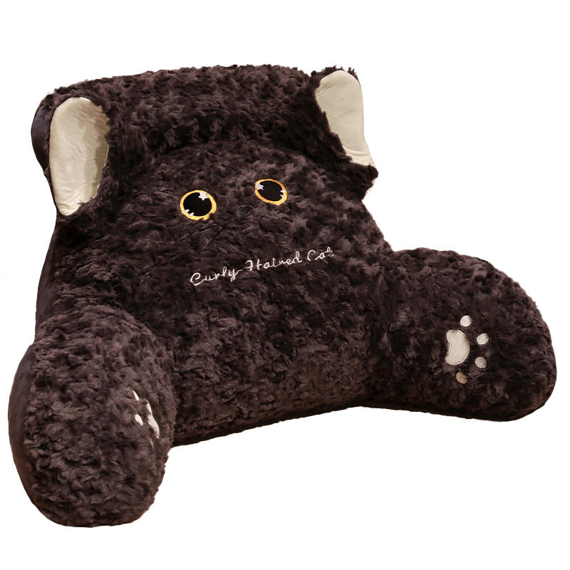 Plush ryggstøttepute med kattemotiv Skanto