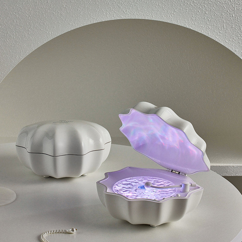 Skanto | Skallampe Bølger Retro Bluetooth Plater LED Nattlampe - Perfekt Gave til Barn og Jenter