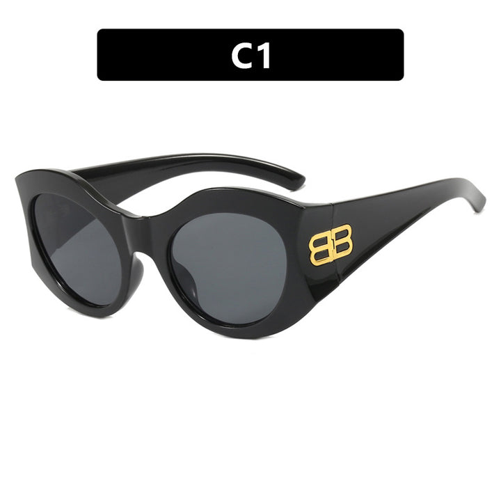 Women's Stylish Cat-Eye Sunglasses with High-Gloss Design and Protective Lenses Skanto