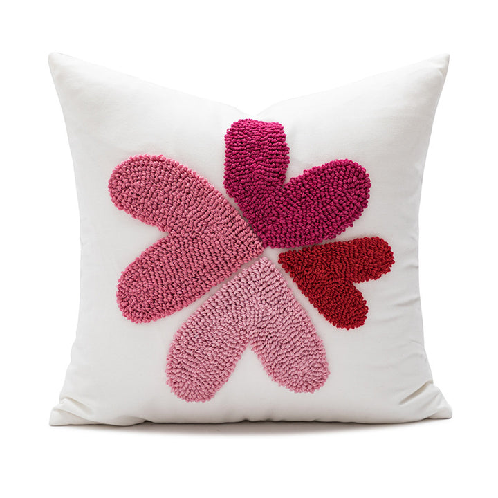 Women Decorative Pillowcase with Heart Pattern Skanto