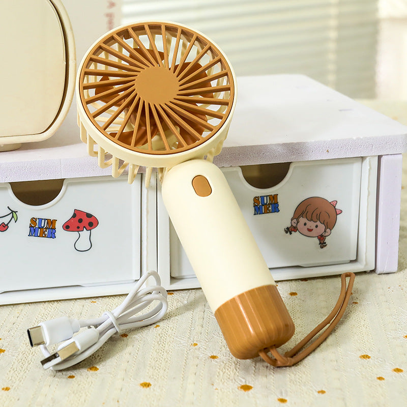 Damer Bærbar Mini-vifte med ergonomisk håndtak og USB-lading Skanto
