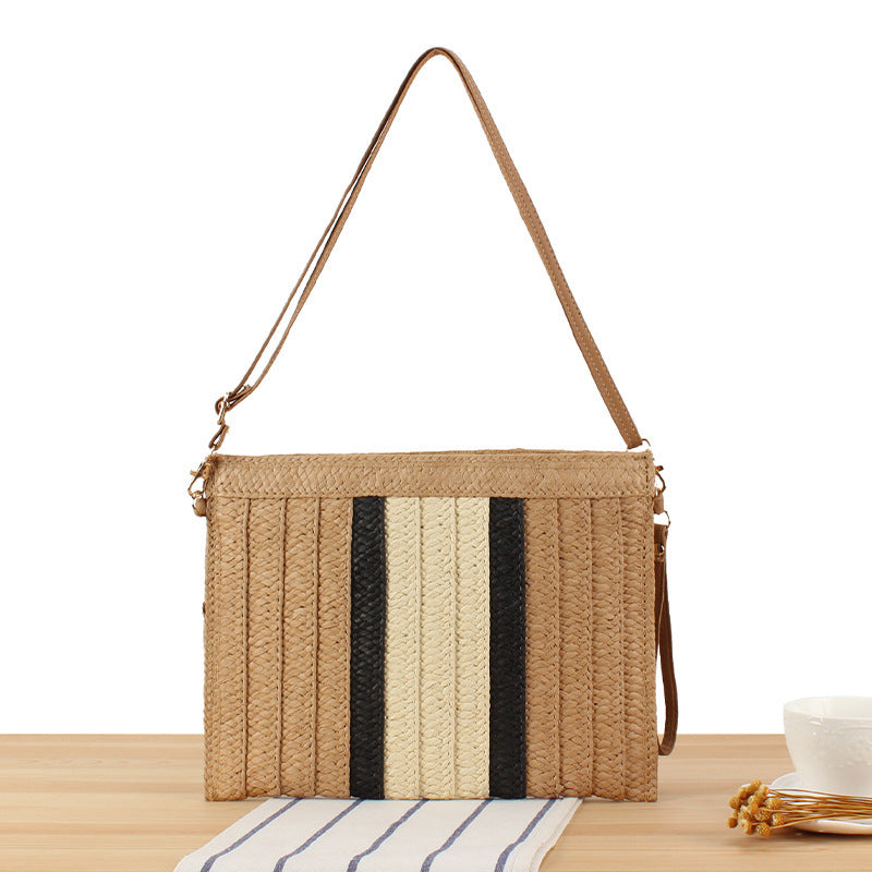 Elegant shoulder bag in modern stripe pattern Skanto