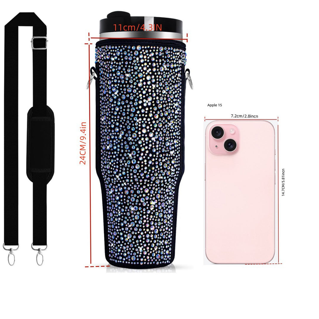 Dame Drikkeflaske Cover med glitrende Rhinestones Skanto