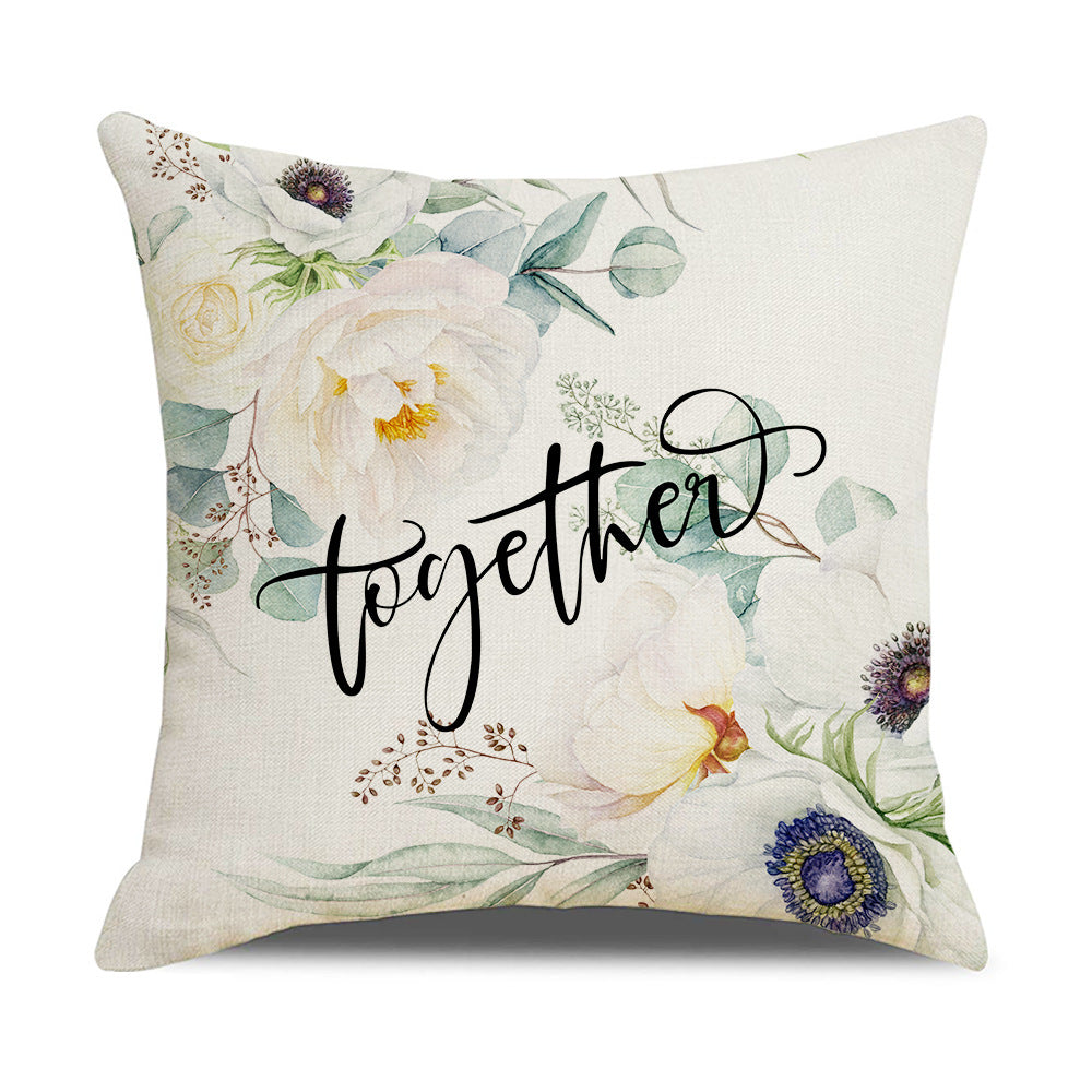 Kvinnelig Elegant Putetrekk med Blomsterdesign Skanto