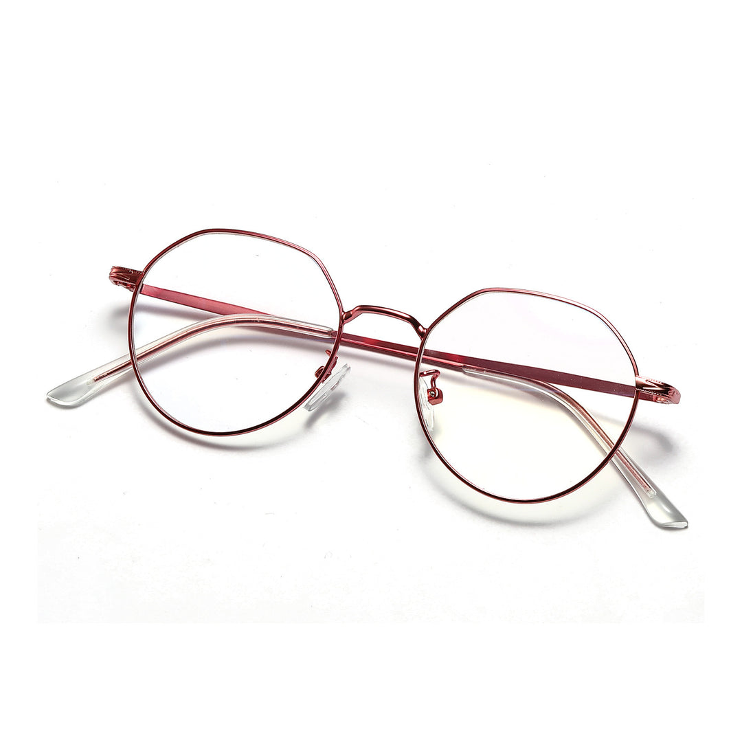 Dame rund brille med filigran metallramme Skanto