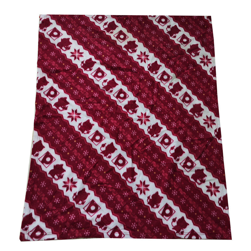 Dame Fleece-teppe med fint juledesign Skanto