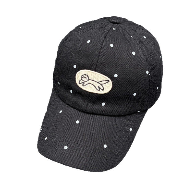 Dame Polka Dot Brodert Baseball Cap Skanto