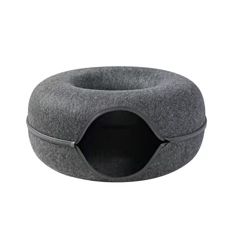 2-i-1 Donut Katt Bed Skanto