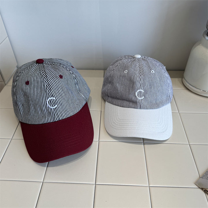 Menns Klassiske Stripete Baseball Cap Skanto