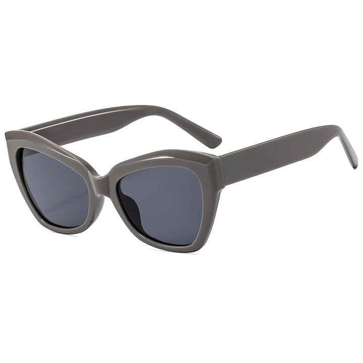 Dame Cat-Eye solbriller med markant ramme og polariserte linser Skanto
