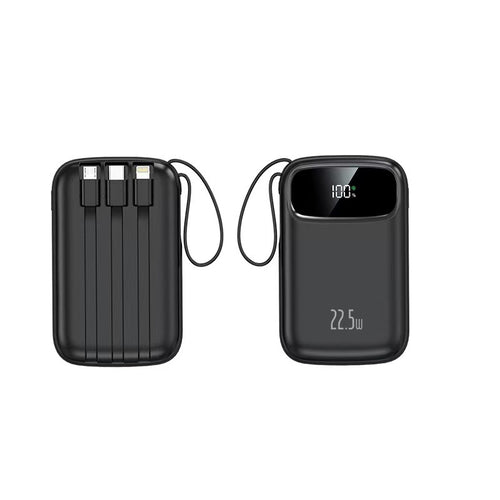 Bærbar Powerbank med integrerte ladeporter Skanto