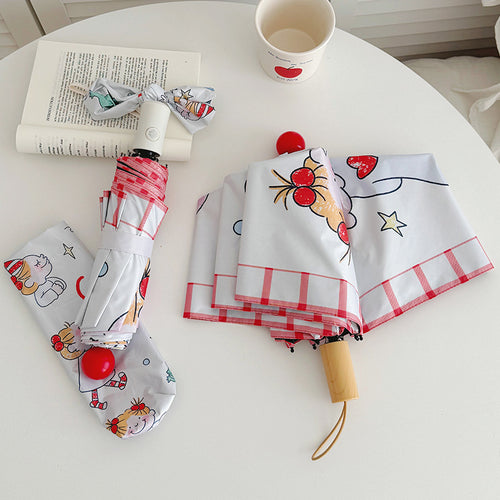Damer Sammenleggbar Paraply med lekent Barne motiv Skanto