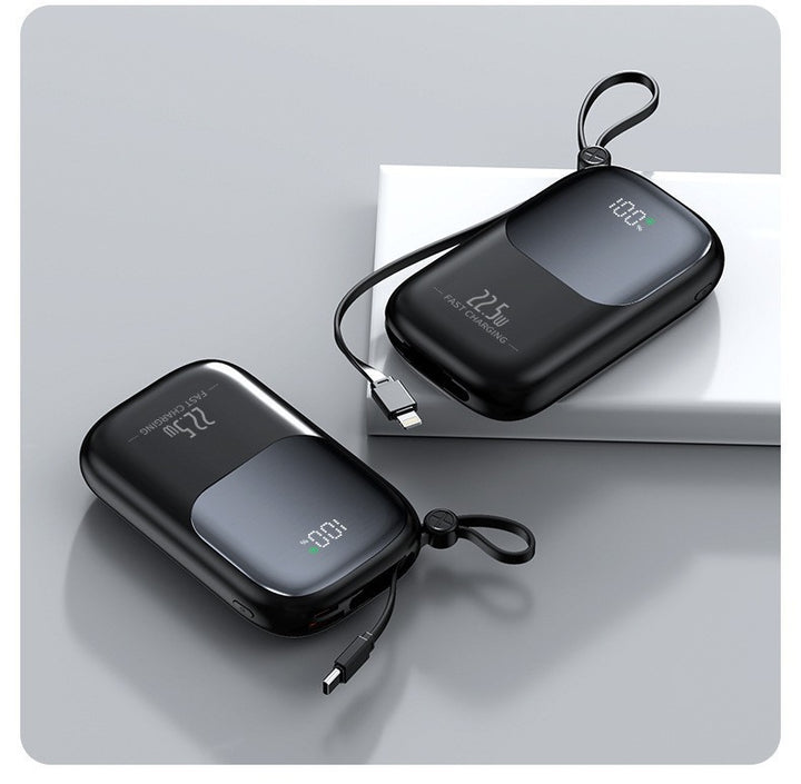 Høyytelses powerbank med smart lading og digital skjerm Skanto