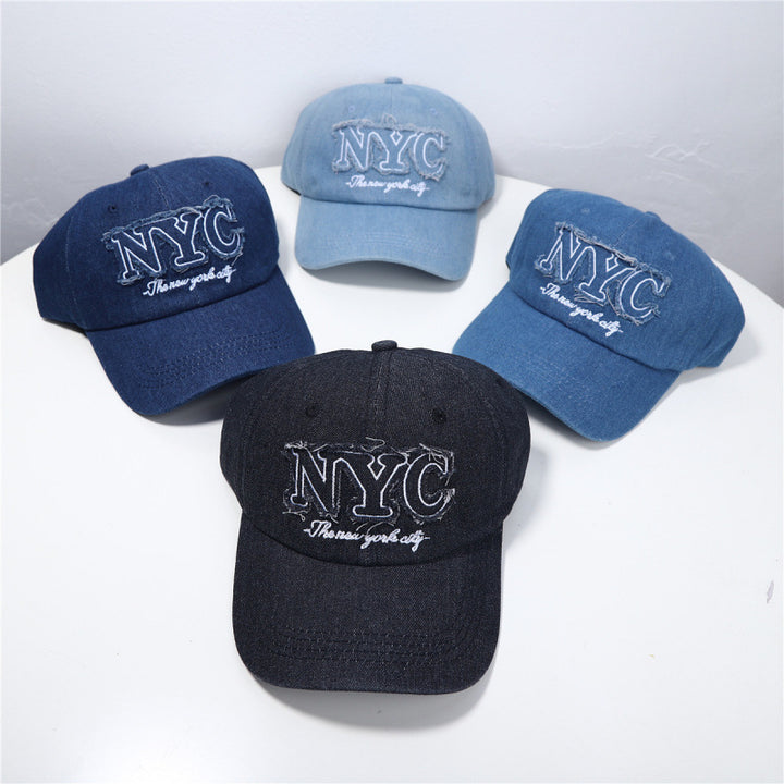 Kvinne Slitt Denim Baseball Caps Skanto 1784084140