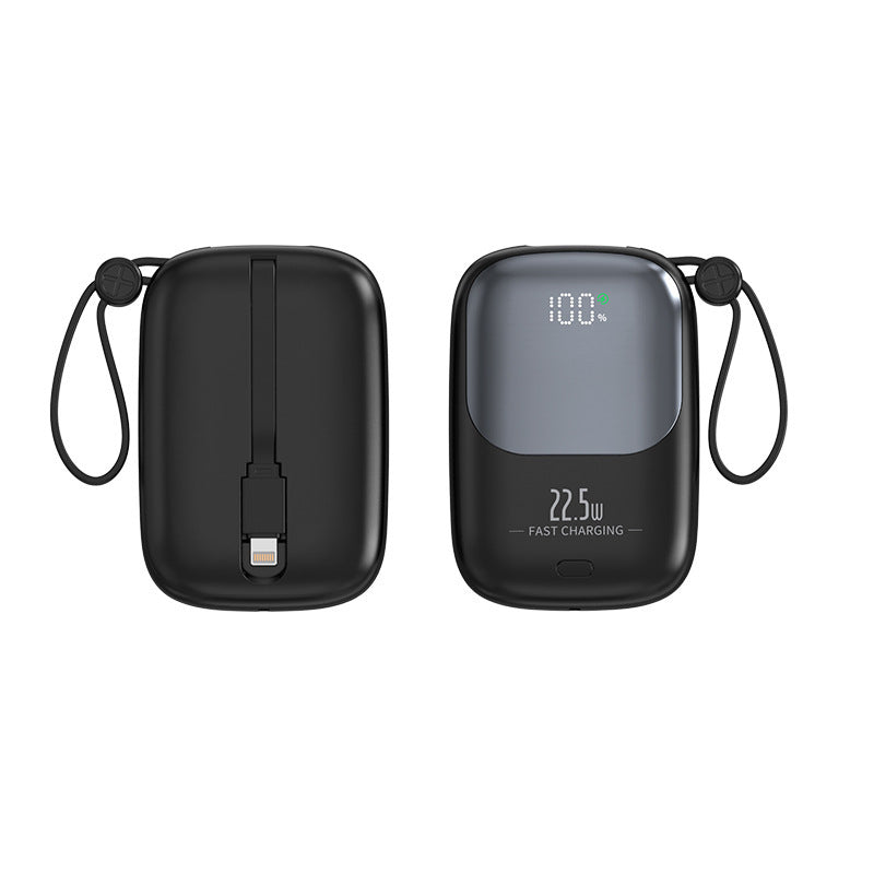 Kompakt lomme-powerbank med digital ladeindikator Skanto
