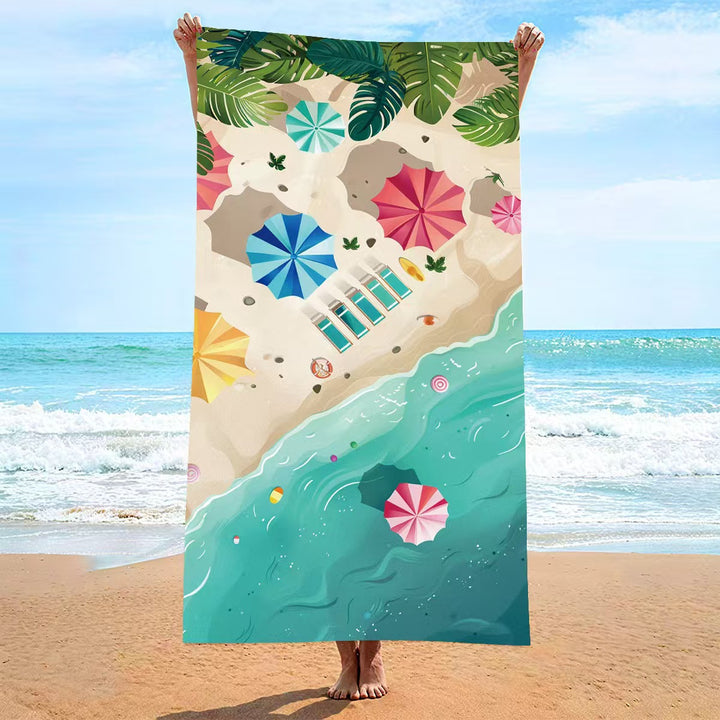 Women's beach towel with creative golf theme Skanto