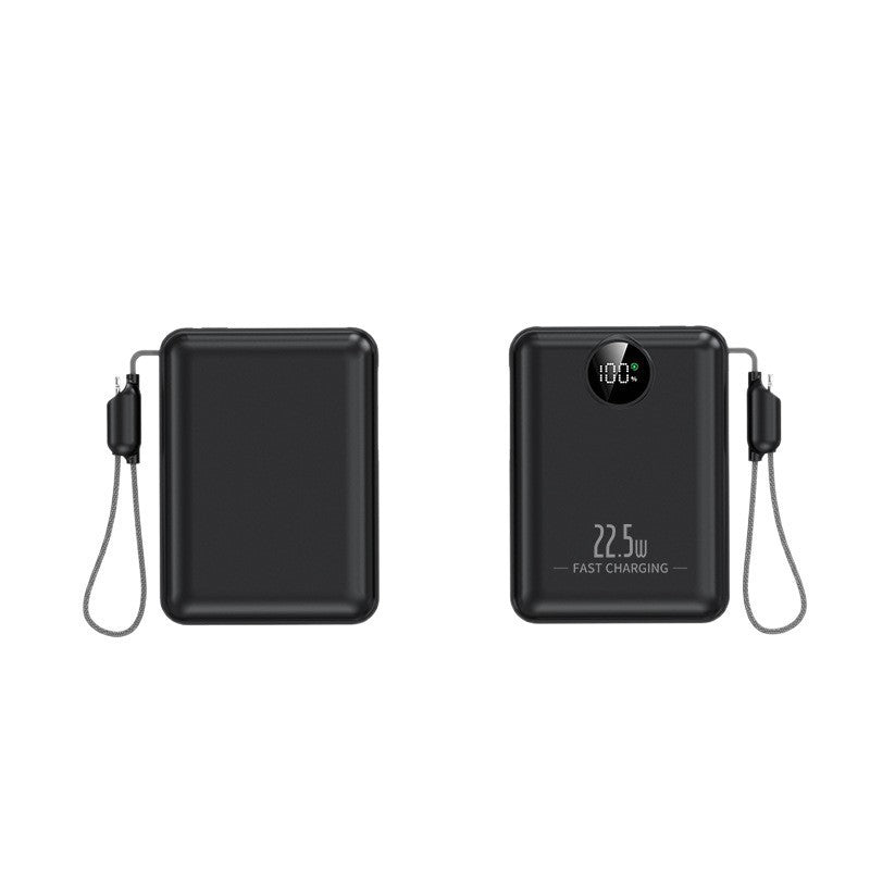 Bærbar powerbank med LCD-skjerm og multifunksjonelle tilkoblingsmuligheter Skanto